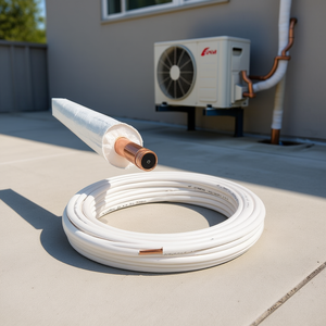 Rouleau de 50 m de tuyau de climatisation en cuivre isolé et recouvert de 5/8 pouces, tuyaux en cuivre de qualité supérieure pour systèmes CVC - Product Image 3