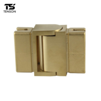 Coudière verticale réglable en acier inoxydable 316 pour tube rectangulaire 25 x 50 mm, épaisseur de paroi 1,5 mm, finition brossée, pour rampe d'escalier