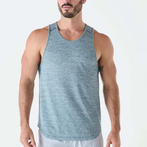 Camiseta sin mangas informal para hombre más vendida, ropa de verano sostenible y transpirable, hecha de algodón de poliéster antibolitas, precio competitivo - Product Image 1