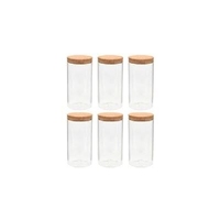 Venta caliente tarro de miel soporte de contenedor de vidrio con tapa de acacia de madera y cucharón tarro de almacenamiento de alimentos de vidrio de alta calidad con tapa