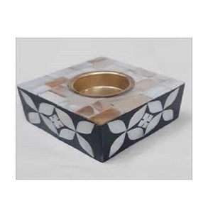 Chic Mother of Pearl <b>Incense</b> Burner Scented Wood Bakhoor Stand Indian Design by Aaliyan Impex Available in Bulk - Product Image 1
