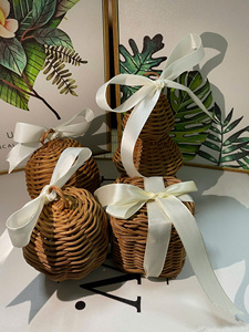 Hand-Crafted Natural Rattan Bell for Christmas <b>Easter</b> and Festival Holiday <b>Decor</b> Noel <b>Tree</b> Hanging Ornaments and Wicker Gift - Product Image 2