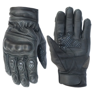 Gants de course en cuir véritable pour homme, résistants, courts, pour le ski, le motocross, la moto, le vélo, avec logo - Product Image 1