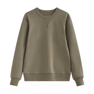 Best For Custom Crew Neck <b>Fleece</b> <b>Sweatshirts</b> for Women Men Solid Embroidered Winter Anti-Pilling Washed Technique - Product Image 4