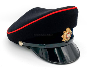 High end custom structured headwear bullion badge premium ceremonial uniform <b>hats</b> structured fit bulk wholesale supplier - Product Image 3
