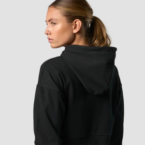 Ensemble de jogging personnalisé en polyester/coton tricoté épais, manches raglan, col à capuche, grande taille, vêtements de sport d'hiver, doublure brodée - Product Image 3