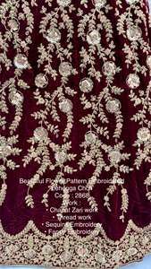 Lourd beau velours de créateur à la demande avec broderie de paillettes Lehenga Choli - Product Image 4