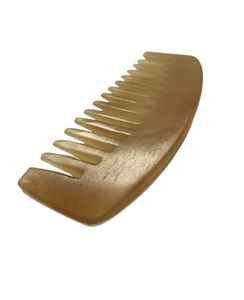 Peine de Cuerno de Buey Negro con Logotipo Personalizado, con Mango, Dientes Anchos, para el Cuidado del Cabello y la Barba de los Hombres, Cuerno de Búfalo Pulido, Impermeable, Hecho a Mano - Product Image 1