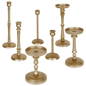 Portavelas Cónicos de Metal, Portavelas de Metal Dorado Personalizado en Oferta para el Hogar - Product Image 5