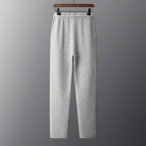 100% coton écologique deux pièces hommes épais survêtement à manches longues pull automne/hiver coupe-vent à capuche en tricot à capuche - Product Image 4