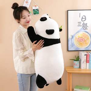HECION 2025 Feuille De Bambou Panda En Peluche Jouet Couché En Peluche Panda Géant Poupée Réaliste Panda Peluche Chine Chengdu Panda Souvenir - Product Image 2