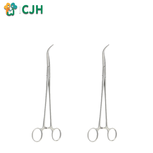Pince aortique simple courbée en acier inoxydable médical réutilisable CJH, pince libre pour usage sur animaux de grande taille - Product Image 2