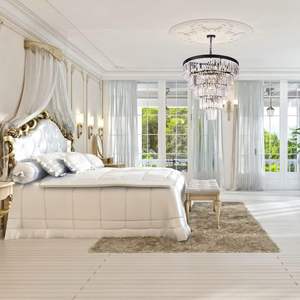 Grands lustres en cristal noir pour le lobby-D39.4, luminaire de lustre moderne rond à 7 couches, suspension au plafond - Product Image 5