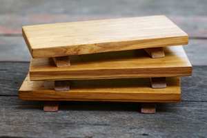 Vaisselle décorative rectangulaire en bois massif véritable naturel, plateau de service à fruits, plateau de service à café, plateau de service à café - Product Image 5