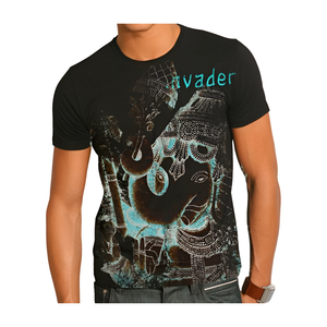 Camiseta casual para hombre con patrón de rayas 100% tela de punto de algodón 220 gramos ajuste regular teñido liso - Product Image 1