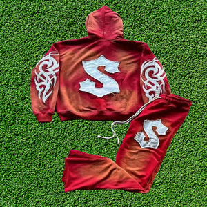 ชุดวอร์มแขนยาว2ชิ้นสำหรับผู้ชายชุดวอร์มปักลาย - Product Image 2