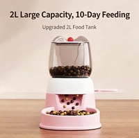 Distributeur de nourriture pour animaux de compagnie à gravité 2L grande capacité pour chats et chiens, gamelles et accessoires d'alimentation pour animaux, ensemble d'outils de vente en gros