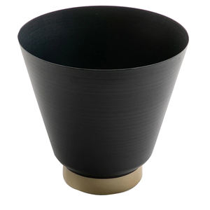 Jarrones de metal de estilo único para decoración de mesas en hoteles, hogares y restaurantes, jarrones con acabado en nogal a bajo precio. - Product Image 6