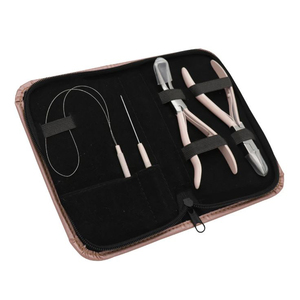 Pince d'extension de cheveux rose thé professionnel Kit d'outils d'extension de cheveux de haute qualité en acier inoxydable pour cheveux - Product Image 2