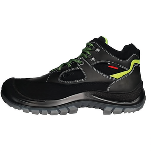 Tibetan S3 EN20345 <b>Leather</b> Safety <b>Boots</b> Size 43 Black/Neon Green-for <b>Work</b> & Outdoor Use Remisberg Product - Product Image 2