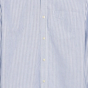 เสื้อยืดแบบสวมหัวคอกลมแขนยาวสำหรับผู้ชายเสื้อยืดลายทางแบบลำลองงาน OEM ตามสั่งสีทึบ - Product Image 3