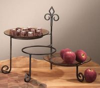 Spiegel Gepolijst Metalen Pizza Serveerstandaard Groot Zilver Roestvrij Staal 3 Tier Houten Basis Bruidstaartstand Elegant Servies