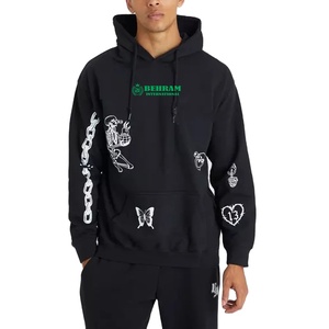 New Arrival Polyester/Cotton <b>Fleece</b> Oversized <b>Lined</b> Eco-Friendly Winter Pullover Hoodie Regular Long Sleeve Men's <b>Sweatshirt</b> - Product Image 2