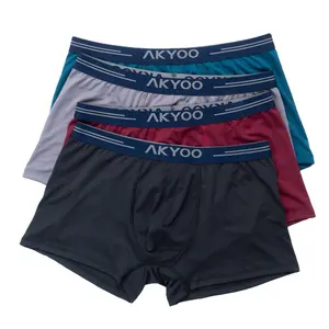 Preço de fábrica baixo MOQ OEM/ODM AKYOO Mens Underwear 80-140kg Boxers Tamanho Grande dos homens da Moda Atacado fabricante no Vietnã