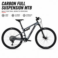 Vélo de montagne tout suspendu en fibre de carbone 29 pouces, 12 vitesses, frein à disque hydraulique M6100-12S, XC Trail MTB