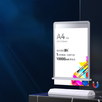 Boîte à Lumière Publicitaire Rechargeable A4/A5, Panneau de Menu avec Batterie LED, Boîte à Lumière en Aluminium, Panneau
