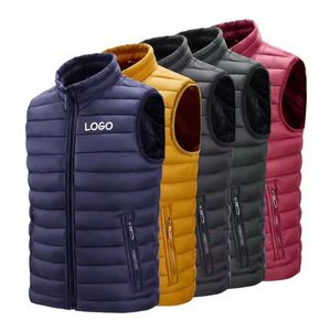 Gilets bouffants légers veste sans manches pour hommes gilet en duvet athlétique en gros de haute qualité garçons manteau chaud d'hiver - Product Image 1
