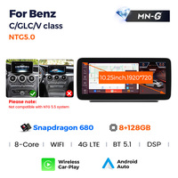 Navifly Snapdragon 680 10.25 12.3 pouces Android pour voiture pour Benz C W205/GLC X253/Classe V 2014-2018 NTG 5.0 avec Car Play Android Auto