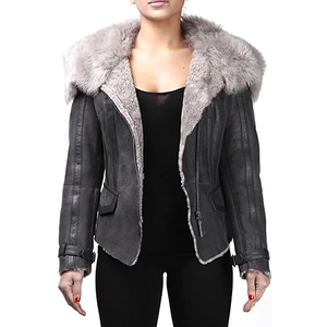 Chaqueta de Piel de Cordero Genuina para Mujer, Precio de Fábrica en Línea, Impermeable, Tecnología POWER DRY, Colores/Tallas/Logotipo Personalizables, Invierno - Product Image 2