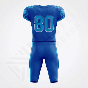 Ensemble d'uniformes de football américain pour équipe adulte, en twill, col en V, maille, taille plus, vêtements de performance professionnels, 100% polyester - Product Image 2
