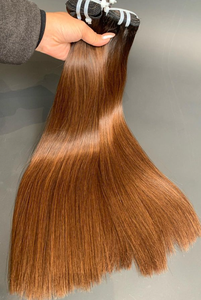 Extensions de cheveux lisses et soyeux, extrémités pleines, cuticules alignées, couleur teintée - Product Image 3