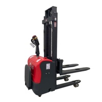 Gerbeur électrique pour allées étroites, mât haute visibilité, batterie au plomb-acide, capacité 1000-2000 kg pour une manutention efficace, compact