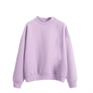 Sudadera personalizada de invierno de algodón rosa térmico polar Baggie Oversized Pullover Crewneck para mujer - Product Image 6