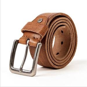 Ceinture en cuir de vache pour homme, de couleur marron foncé, de marque, avec boucle en acier, respirante, imperméable, décontractée, pour affaires, logo personnalisable - Product Image 3