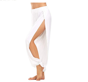 <span class=keywords><strong>Pantalon</strong></span> large décontracté taille haute en coton et lin pour <span class=keywords><strong>femme</strong></span>, avec poches, grande taille, offre spéciale - Product Image 4