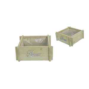 Kaspó Natúr -Fleurs- 140-W-504/M - 21,5/19*21,5/19 * H9cm - Product Image 1