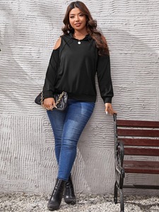 Sweat-shirt à capuche oversize pour femmes, couleur unie décontractée, pour filles et femmes - Product Image 5