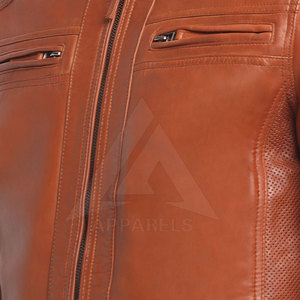 High Quality Men's Leather Jacket Pakistan-Made Top Product for Winter <b>Cow</b> Skin Stand Collar Most Popular - Product Image 6