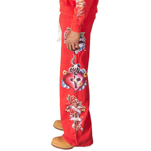 กางเกงวอร์มทรงตรงขาบานผ้าเฟรนช์เทอร์รี่พิมพ์โลโก้ตามสั่ง ผ้าฟลีซเนื้อเบา ระบายอากาศได้ดี ทำจากผ้าฝ้าย - Product Image 3