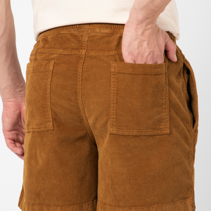 2025 hommes décontracté solide cordon chaud course foncé velours côtelé Shorts plaine teint - Product Image 4