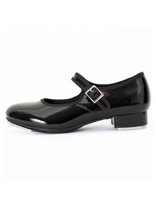 EU US en Stock Unisexe PU Cuir Verni Easy Strap Tan <span class=keywords><strong>Claquettes</strong></span> Chaussures <span class=keywords><strong>de</strong></span> Danse avec Sound Board pour Femmes et Hommes Chaussures <span class=keywords><strong>de</strong></span> Danse-608 - Product Image 2