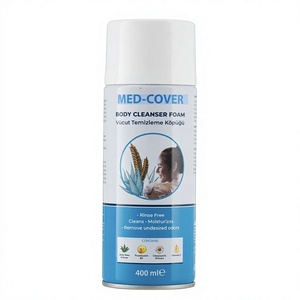 Limpiador corporal en aerosol con vitamina E, éxito de ventas, para pacientes postrados en cama, sin enjuague, con glicerina y aloe vera, espuma limpiadora para la piel. - Product Image 1