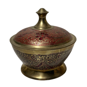 Ollas Vintage de Latón de Alta Calidad con Grabado Multicolor y Acabado Pulido para Cocina de Hogar y Restaurante - Product Image 1