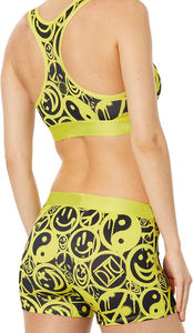 Short court en coton avec logo personnalisé pour femmes ensemble de fitness short d'été deux pièces écologique avec logo imprimé sur le devant - Product Image 4