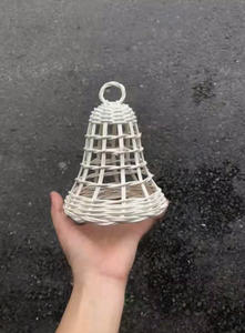 Portavelas de Navidad de ratán Vintage decoración de vacaciones rústica Natural para festividades caseras cálidas ecológicas - Product Image 5