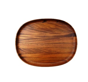 Plato de servicio de madera de acacia de 26cm más vendido, plato sostenible hecho a mano de alta calidad, producto de alta calidad - Product Image 3